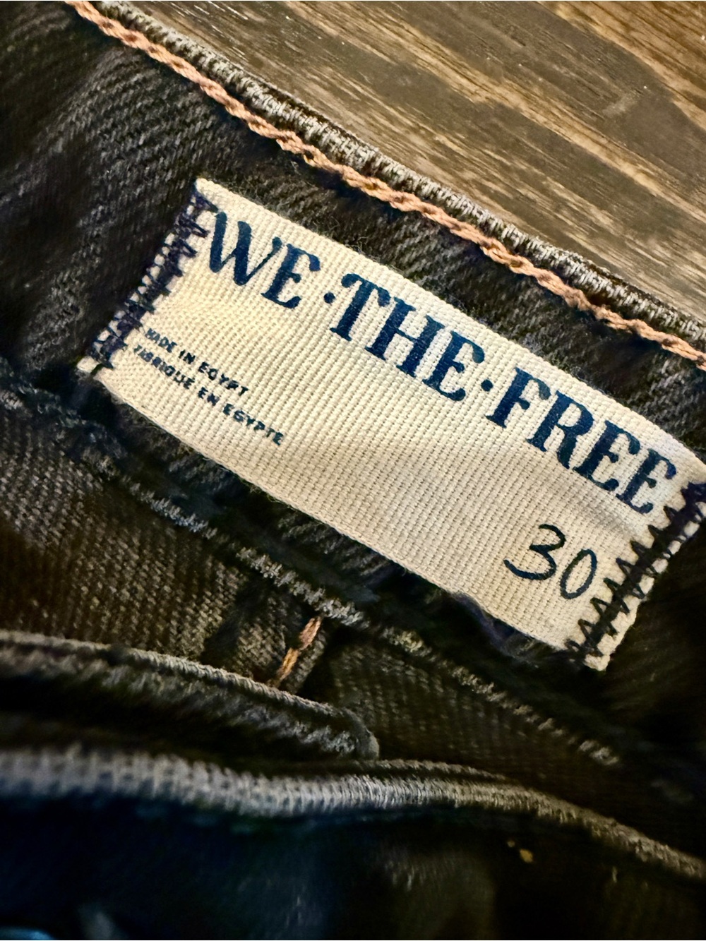 We The Free Black Denim Barrel Jeans